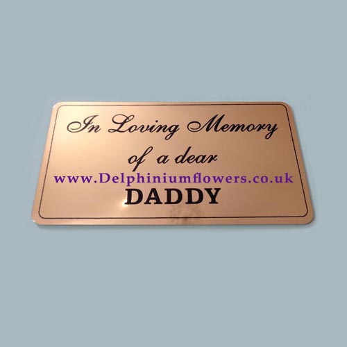 Gold Rectangle Memorial Plaque - DADDY - Click Image to Close